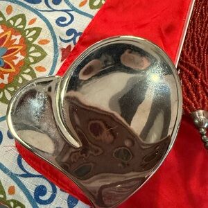 Sterling Silver Heart-Shaped Trinket Box